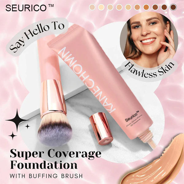 Seurico™ Super Coverage Foundation with Buffing Brush