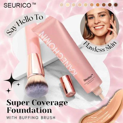 Seurico™ Super Coverage Foundation with Buffing Brush
