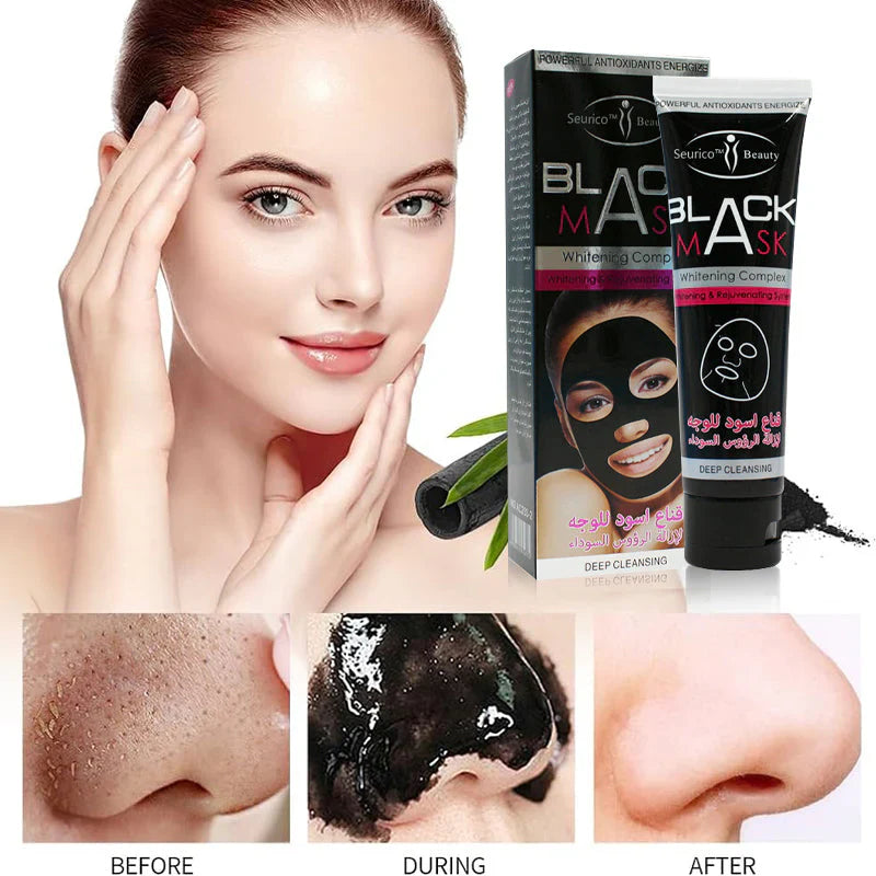 Seurico™ Bamboo Charcoal Deep Cleansing Blackhead Mask Purifying Peel-off Facial Cleanser for Blackheads.